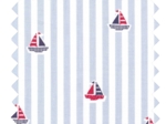 Cotton fabric ex2415 sailboats and blue stripes