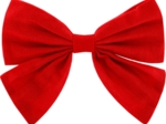 Bow tie hair slide tangerine red