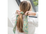 Long tail scrunchie pâquerette vintage