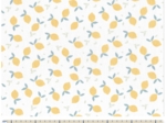 Coupon tissu 50 cm yellow and white citrus