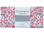 Coupon tissu 50 cm ex2411 coral and jeans garden