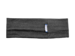 Stretch jersey headband  striped silver dark blue