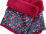 Children fur scarf snood huppette fleurie