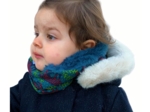 Children fur scarf snood wolf of the woods