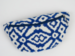 Small banana bag jacquard bleu
