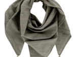 Pom pom scarf khaki lurex gauze