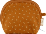gusset coin purse caramel golden straw