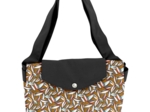 Tote bag with a zip cocoa pods
