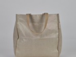 Shopping bag golden linen