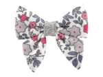 Mini bow tie clip serenade rouge gris