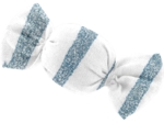 Mini sweet hairslide striped blue gray glitter