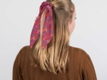 Short tail scrunchie badiane framboise