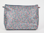 Cosmetic bag with flap pastel fleuri