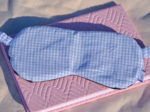 Night mask sky blue gingham