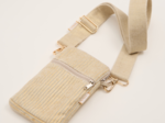 Quilted phone pocket gold large corduroy