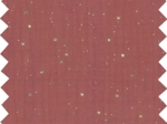 Coupon tissu 50 cm gaze pois or rouille