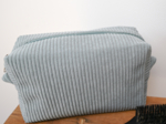 Rectangular toiletry bag lichen corduroy