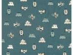 Cotton fabric ex2651 voyage bleu