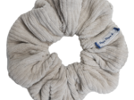 Scrunchie velours côtelé crème