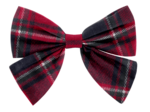 Bow tie hair slide tartan rouge