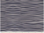 Jersey fabric striped  ivory navy