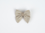 Mini bow tie clip  glitter linen