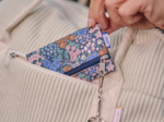 Keyring  wallet monet lilas