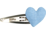 Heart hair-clips oxford blue