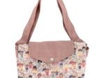 Tote bag with a zip petites filles pop