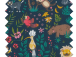Cotton fabric exotic animals