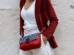 Flap of shoulder bag soleil levant