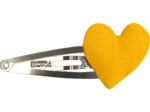 Heart hair-clips yellow ochre