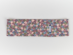 Stretch jersey headband  plum blue flowers