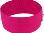 Stretch jersey headband  fuchsia pois noir