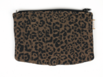 Flap of shoulder bag mocha quilted leopard