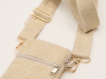 Quilted phone pocket gold large corduroy