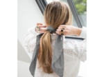 Long tail scrunchie vichy noir