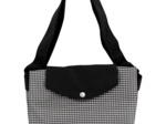 Tote bag with a zip vichy noir