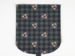 Flap of small shoulder bag tartan fleuri