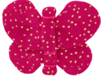 Butterfly hair clip fuchsia pailleté