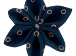 Star flower hairslide bulle bronze marine