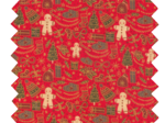 Cotton fabric féérie noel rouge