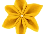 Star flower 4 hairslide yellow ochre
