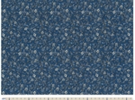 Cotton fabric white and navy little flowers ex1112