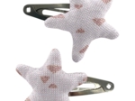 Star hair-clips gray copper triangle