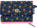 zipper pouch card purse glittering heart
