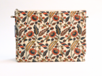 Cosmetic bag with flap plumes d'été