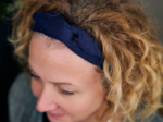 Wire headband retro navy blue