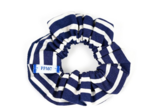 Small scrunchie striped  ivory navy