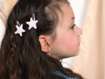 Star hair-clips light pink
